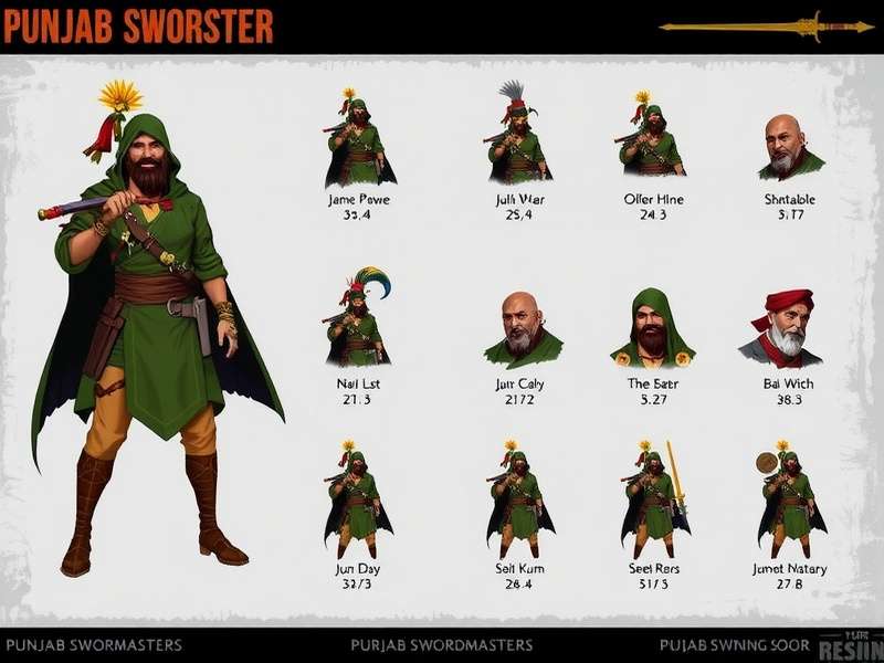 Diverse Characters in Punjab Swordmasters Punjab Swordmasters Character Roster